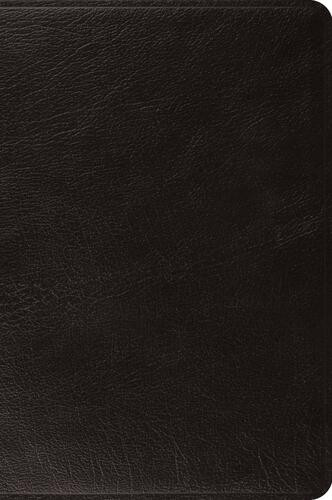 ESV Large Print Bible (Top Grain Leather, Black) - Genuine Leather With ribbon marker(s)