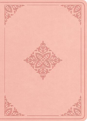 ESV Large Print Value Personal Size Bible (TruTone, Blush Rose, Fleur-de-lis Design) - Imitation Leather