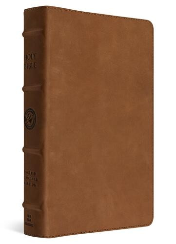 ESV Heirloom Bible, Scriptura Sacra: Personal Size Reference Edition (Cowhide, British Tan) - Genuine Leather With ribbon marker(s)