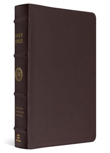 ESV Heirloom Bible, Scriptura Sacra: Personal Size Reference Edition (Calfskin, Mahogany) - Genuine Leather With ribbon marker(s)