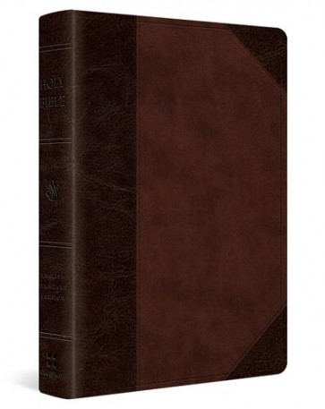 ESV Personal Size Reference Bible, Red Letter (TruTone, Brown/Walnut, Portfolio Design) - Imitation Leather With ribbon marker(s)