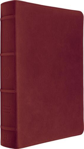 ESV Heirloom Bible, Scriptura Sacra: Personal Size Reference Edition (Cowhide, Carmine Red) - Genuine Leather With ribbon marker(s)