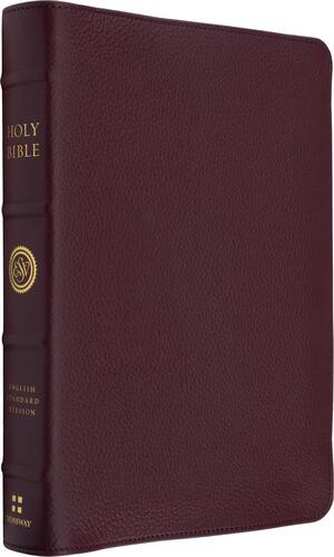 ESV Heirloom Bible, Gratia: Large Print Thinline Reference Edition (Calfskin, Bordeaux) - Genuine Leather With ribbon marker(s)