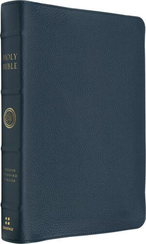 ESV Heirloom Bible, Gratia: Large Print Thinline Reference Edition (Calfskin, Meridian Blue) - Genuine Leather With ribbon marker(s)