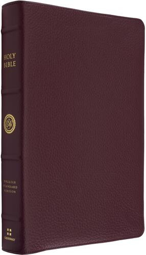 ESV Heirloom Bible, Gloria Dei: Single Column Edition (Calfskin, Bordeaux) - Genuine Leather With ribbon marker(s)