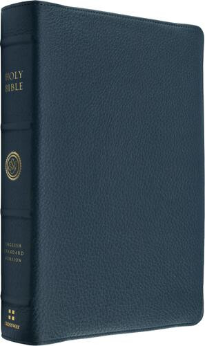 ESV Heirloom Bible, Scriptura Sacra: Personal Size Reference Edition (Calfskin, Meridian Blue, Full Yapp) - Genuine Leather With ribbon marker(s)