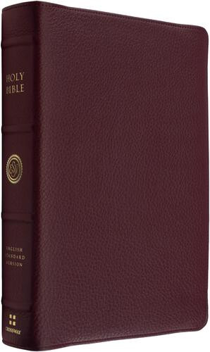 ESV Heirloom Bible, Veritas: Single Column Edition (Calfskin, Bordeaux, Full Yapp) - Genuine Leather With ribbon marker(s)