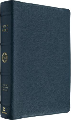 ESV Heirloom Bible, Veritas: Single Column Edition (Calfskin, Meridian Blue) - Genuine Leather With ribbon marker(s)