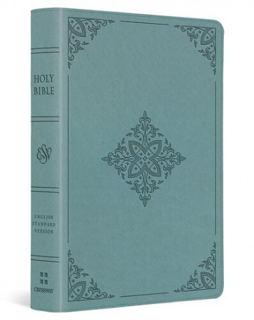 ESV Large Print Compact Bible (TruTone, Paris Sky, Fleur-de-lis Design) - Imitation Leather With ribbon marker(s)