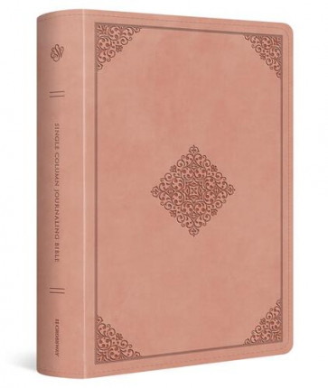 ESV Single Column Journaling Bible, Large Print (TruTone, Blush Rose, Ornament Design) - Imitation Leather With ribbon marker(s)