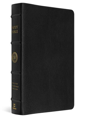 ESV Heirloom Bible, Scriptura Sacra: 25th Anniversary Personal Size Reference Edition (Goatskin, Black, Full Yapp) - Genuine Leather With ribbon marker(s)