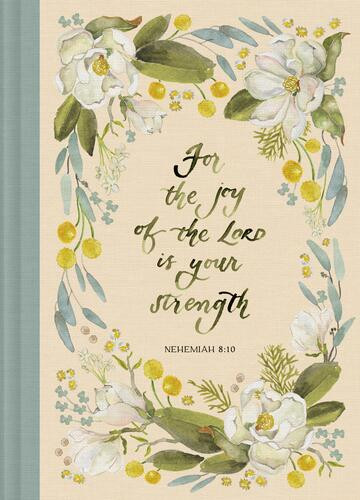ESV GraceLaced Bible, Journaling Edition (Artwork by Ruth Chou Simons) (Cloth over Board, Nehemiah 8:10 Design, Thumb Indexed) - Hardcover With ribbon marker(s)