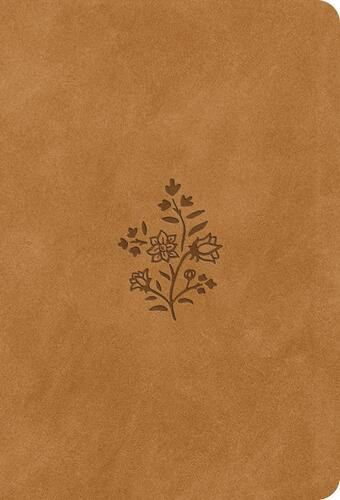 ESV Large Print Value Compact Bible (TruTone, Nubuck Caramel, Wildflower Design) - Imitation Leather