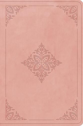 ESV Value Compact Bible, Red Letter (TruTone, Blush Rose, Fleur-de-lis Design) - Imitation Leather