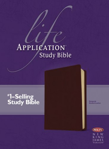 NKJV Life Application Study Bible, Second Edition (Red Letter, Bonded Leather, Burgundy/maroon) - Bonded Leather Burgundy With ribbon marker(s)