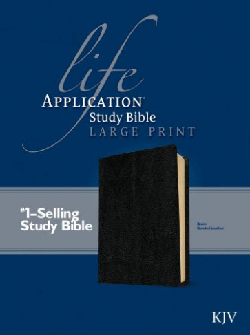 KJV Life Application Study Bible, Second Edition, Large Print (Red Letter, Bonded Leather, Black) - Bonded Leather Black With ribbon marker(s)