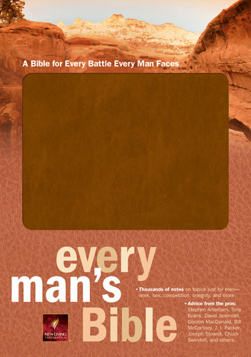 Every Man's Bible NLT (Bonded Leather, Tan) - Bonded Leather Tan With ribbon marker(s)