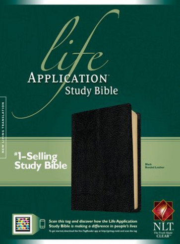 NLT Life Application Study Bible, Second Edition (Red Letter, Bonded Leather, Black) - Bonded Leather Black With ribbon marker(s)
