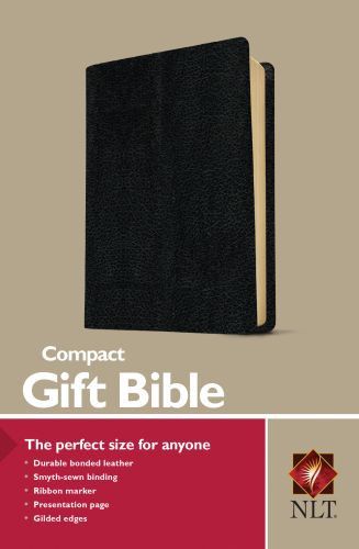 Compact Gift Bible NLT (Bonded Leather, Black) - Bonded Leather With ribbon marker(s)