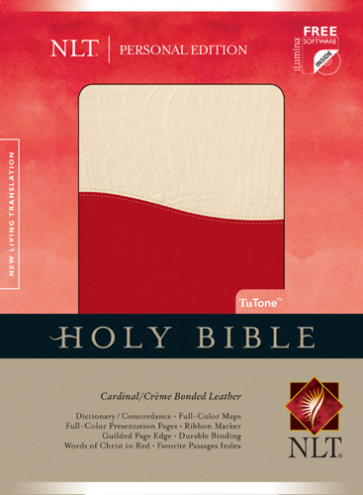 Holy Bible NLT, Personal Edition, TuTone - Bonded Leather Crème/Multicolor/Cardinal With ribbon marker(s)