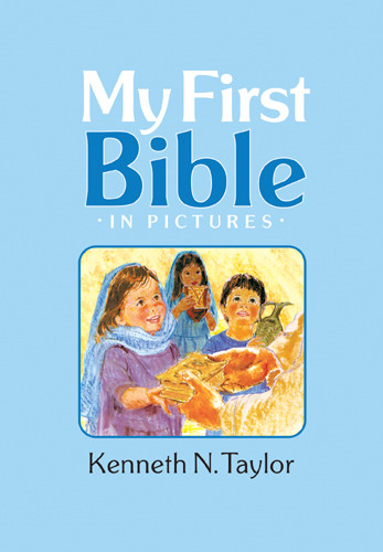 My First Bible in Pictures, Baby Blue - Hardcover