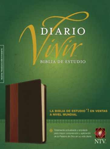 Biblia de estudio del diario vivir NTV (SentiPiel, Café/Café claro, Letra Roja) - LeatherLike With ribbon marker(s)