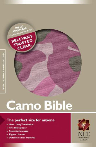 Camo Bible NLT (Canvas, Pink) - Other book format With zip fastener