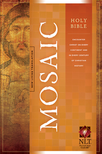 Holy Bible: Mosaic NLT, Cross  - LeatherLike With ribbon marker(s)