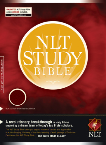 NLT Study Bible (Red Letter, Bonded Leather, Burgundy) - Bonded Leather Burgundy With ribbon marker(s)