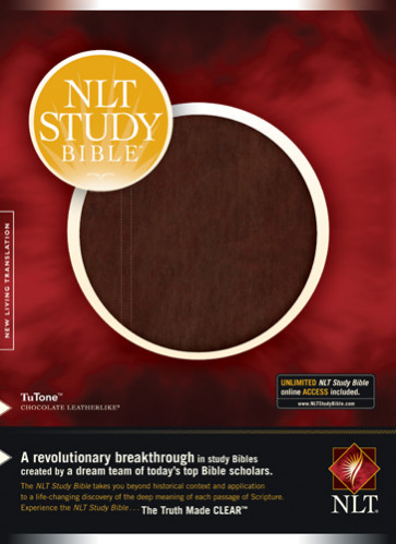 NLT Study Bible, TuTone  - LeatherLike Chocolate/Multicolor With ribbon marker(s)