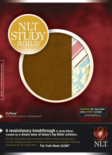 NLT Study Bible, Quilt TuTone  - LeatherLike Cinnamon/Quilt With ribbon marker(s)