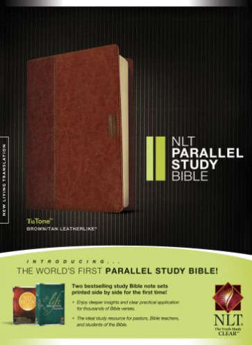 NLT Parallel Study Bible, TuTone (LeatherLike, Brown/Tan) - LeatherLike With ribbon marker(s)