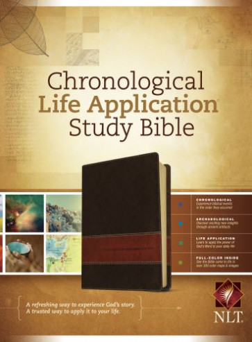 NLT Chronological Life Application Study Bible, TuTone (LeatherLike, Brown/Tan) - LeatherLike With ribbon marker(s)