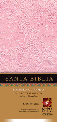 Nuevo Testamento con Salmos y Proverbios NTV, Edición bolsillo ultrafina (SentiPiel, Rosa) - LeatherLike Pink