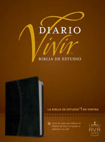 Biblia de estudio Diario vivir RVR60, DuoTono - LeatherLike Black/Onyx/Multicolor With ribbon marker(s)