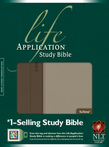 Life Application Study Bible NLT, TuTone - LeatherLike Stone/Multicolor/Taupe With ribbon marker(s)