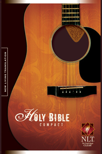 Compact Edition Bible NLT, TuTone (LeatherLike, Brown/Tan Guitar Pick) - LeatherLike Brown/Multicolor/Tan Guitar Pick With ribbon marker(s)