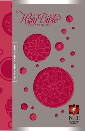 Compact Edition Bible NLT, Bloom-A-Dot - LeatherLike Pink With ribbon marker(s)