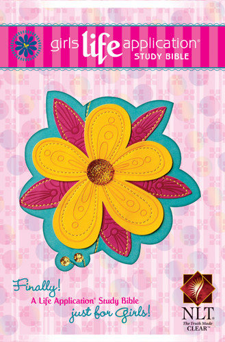 Girls Life Application Study Bible NLT, TuTone - LeatherLike Gold/Teal/Multicolor With ribbon marker(s)