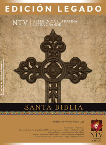 Santa Biblia NTV, Edición legado (Piel genuina, Negro/Café, Letra Roja) - Genuine Leather With ribbon marker(s)
