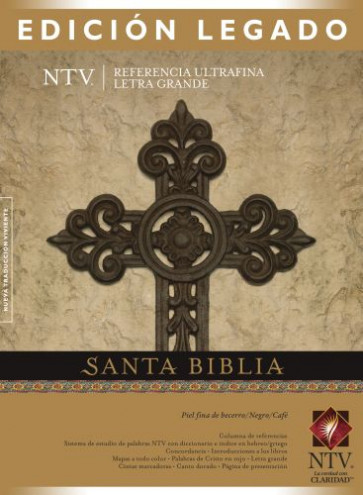 Santa Biblia NTV, Edición legado (Piel genuina, Negro/Café, Letra Roja) - Genuine Leather With ribbon marker(s)