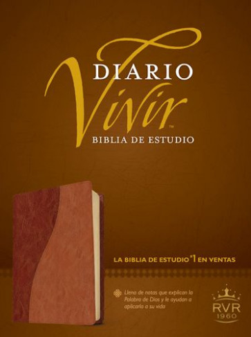 Biblia de estudio Diario vivir RVR60, DuoTono - LeatherLike Brown/Multicolor/Tan With ribbon marker(s)