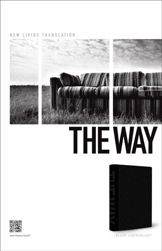 The Way NLT  - LeatherLike Black With ribbon marker(s)