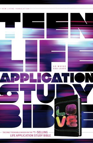 Teen Life Application Study Bible NLT LOVE  - LeatherLike Black/Tie Dye With ribbon marker(s)