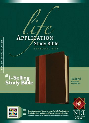 NLT Life Application Study Bible, Second Edition, Personal Size (LeatherLike, Brown/Tan, Indexed) - LeatherLike Brown/Tan With thumb index and ribbon marker(s)