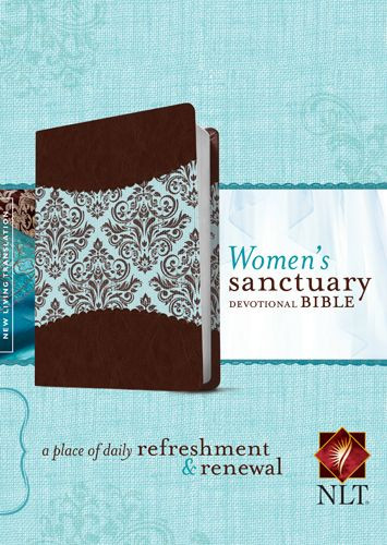 Women's Sanctuary Devotional Bible NLT, TuTone (LeatherLike, Espresso/Vintage Floral) - LeatherLike Espresso/Vintage Floral With ribbon marker(s)