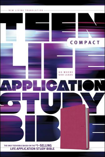 NLT Teen Life Application Study Bible, Compact Edition (LeatherLike, Pink) - LeatherLike Pink Love With ribbon marker(s)