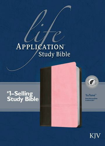 KJV Life Application Study Bible, Second Edition, TuTone (Red Letter, LeatherLike, Dark Brown/Pink, Indexed) - LeatherLike Dark Brown/Pink With thumb index and ribbon marker(s)