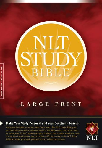 NLT Study Bible Large Print (Red Letter, Hardcover) - Hardcover