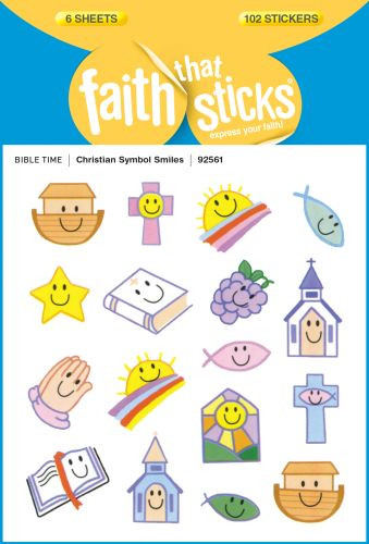 Christian Symbol Smiles - Stickers